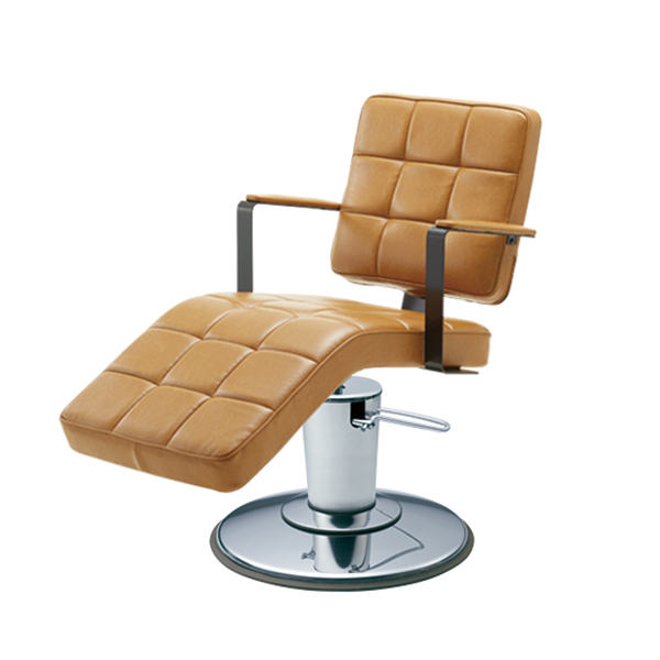 【スタイリングチェア】チョコスイート・アームレスト:ウッディブラウン(B・塗装)+ACポンプ