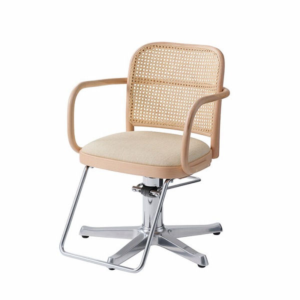 【スタイリングチェア】BENT(ベント)01(ラタン仕様 ナチュラルフレーム)+YABポンプ